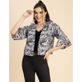 thumbnail image 2 of Moomaya V Neck Straight Printed Cotton Jacket - Women's Stylish Printed Jacket, 2 of 9