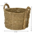 Household Essentials Large Wicker Floor Basket With Braided Handle ...