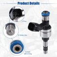 thumbnail image 5 of Car Fuel Injector Nozzle Replacement for Cadillac CTS 3.0L Black Silver Tone 6 Pcs, 5 of 6
