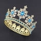thumbnail image 1 of Granjero Gordo Tocado de princesa para novia, corona, adorno para el cabello con diamantes de imitación de cristal, decoración para fiesta de disfraces, azul claro, 1 of 3