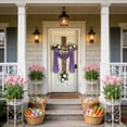 thumbnail image 5 of 2 Pcs Easter Door Curtain, Polyester Easter Egg Rabbit Door Cover, Festive Background Decor for Party and Home, 35.43x70.87 Inches, 5 of 6