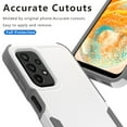 thumbnail image 3 of TASHHAR Samsung Galaxy A23 5G Case Military Grade Double Layer Drop Resistant Durable for Galaxy A23 5G Phone - White Grey, 3 of 9