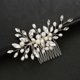 thumbnail image 2 of Nvzi Horquillas para el pelo de boda con flores para novias, peinetas con perlas de cristal, pinzas para el pelo, accesorios para el pelo de boda dorados, joyas plateadas, 2 of 4