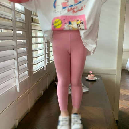 

URMAGIC 3-8 Years Girls Athletic Leggings Kids Dance Running Yoga Pants Workout Active Dance Tights