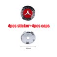 thumbnail image 1 of 4Pcs 60MM Car Wheel Center Hub Caps Badge Tire Rim Covers For Mercedes Benz A B C R G Class AMG W211 W204 W210 W251 CLA GLA GLK 60MM-Red silver, 1 of 6