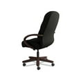 thumbnail image 6 of Pillow-Soft 2190 Series Executive High-Back Chair Supports up to 300 lbs., Black Seat/Black Back, Mahogany Base, 6 of 7