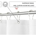 thumbnail image 4 of Bathroom Shower Curtain Fabric Shower Curtain with Waffle Weave Rust-Resistant Shower Curtain for Showers Bathtubs, Extra Long Size 72 x 84 Inches, 4 of 5