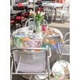 thumbnail image 4 of Easter Bunny Outdoor Tablecloth - 54 Inch Round Dining Table Cover, Colorful Easter Eggs Eucalyptus Leaves Weeping Waterproof Outdoor Table Cloth with Umbrella Hole & Zipper for Picnic/Patio/Party, 4 of 7