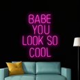 thumbnail image 5 of Handmadetneonsign Babe You Look So Cool Neon Sign, Cocktails Wall Art Decor, Bar Pub Bedroom Wall Decor, 5 of 5
