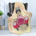 thumbnail image 4 of Dog Driver Soft Flannel Fleece Throw Blanket, Puppy Traveling in a Love Themed Car Fun Cartoon Character Kids Themed Image, Cozy Plush for Indoor and Outdoor Use, 70" x 90", Multicolor, by Ambesonne, 4 of 5