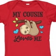 thumbnail image 4 of Inktastic My Cousin Loves Me with Sloth and Hearts Boys or Girls Baby Bodysuit, 4 of 5