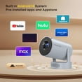 thumbnail image 6 of Magcubic Mini Projector, 8K Support with WiFi 6 & BT 5.4, 290 ANSI Brightness with 5w Soundbase Speaker, Auto Vertical Correction, 180°Rotatable Portable for Home & Outdoor Movies HY300Pro+, 6 of 12