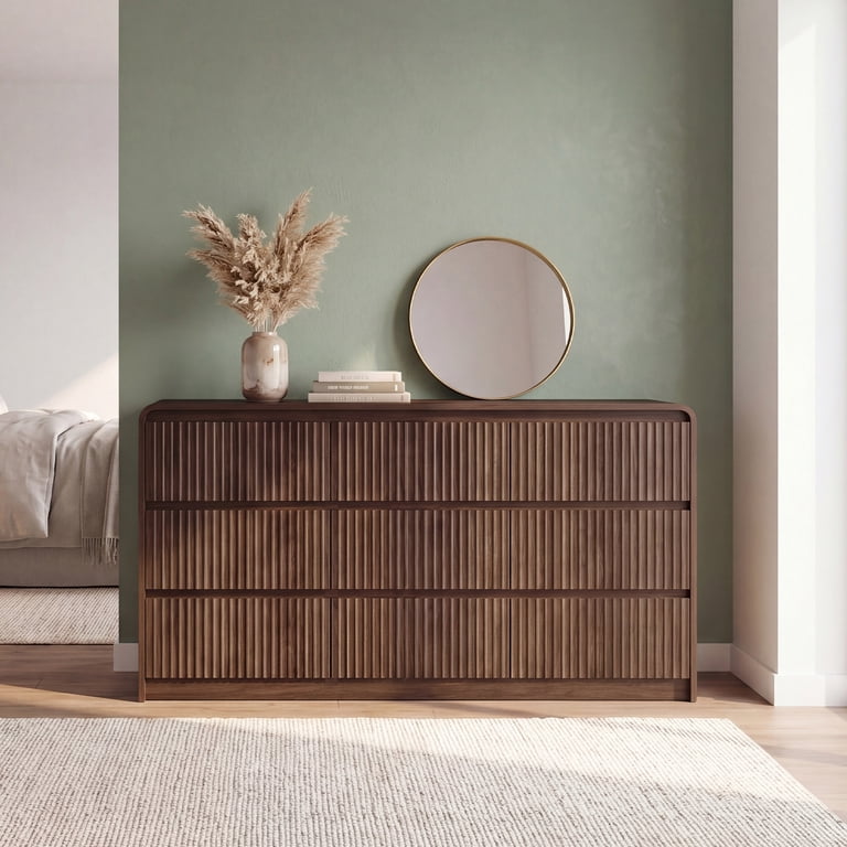 YDN Modern Fluted 9 Drawers Dressers for Bedroom