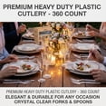thumbnail image 2 of Plastic Forks and Spoons Set - (Bulk Pack 360 Pcs) Clear Plastic Cutlery Utensils Heavy Duty, 180 Forks and 180 Spoons, Silverware Sets for, 2 of 8