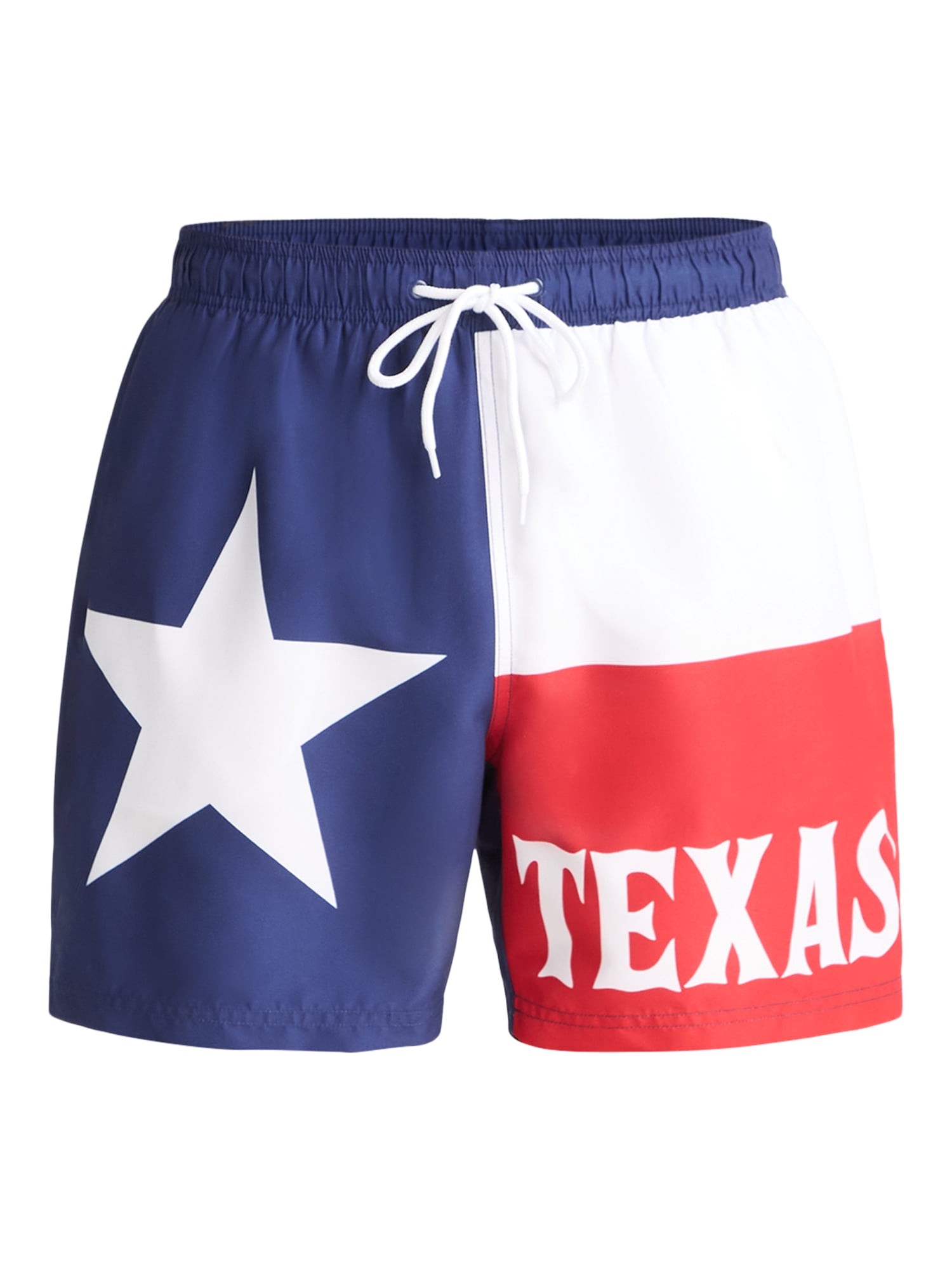 Way to Celebrate Men's & Big Men's Americana Swim Trunks, Sizes S-3XL