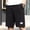 Black, variant on Viadha Mens Casual Gym Shorts with Pockets Elastic Waist Drawstring Pleated Design Athletic Workout Shorts 5 Inch Inseam for Summer Beach Vocation