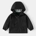 thumbnail image 2 of OGLCCG Boys' Rain Jacket Full Zip Lightweight Waterproof Hooded Windbreaker Jacket with Pockets Solid Color Fall Jackets for Kids 2-12 Years, 2 of 3