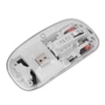 thumbnail image 1 of Transparent Computer Mouse, USB C Rechargeable Transparent Computer Mouse, 2.4G BT1 BT2 Tri Mode USB Rechargeable  BT Mouse with USB Receiver for Laptop, 1 of 7