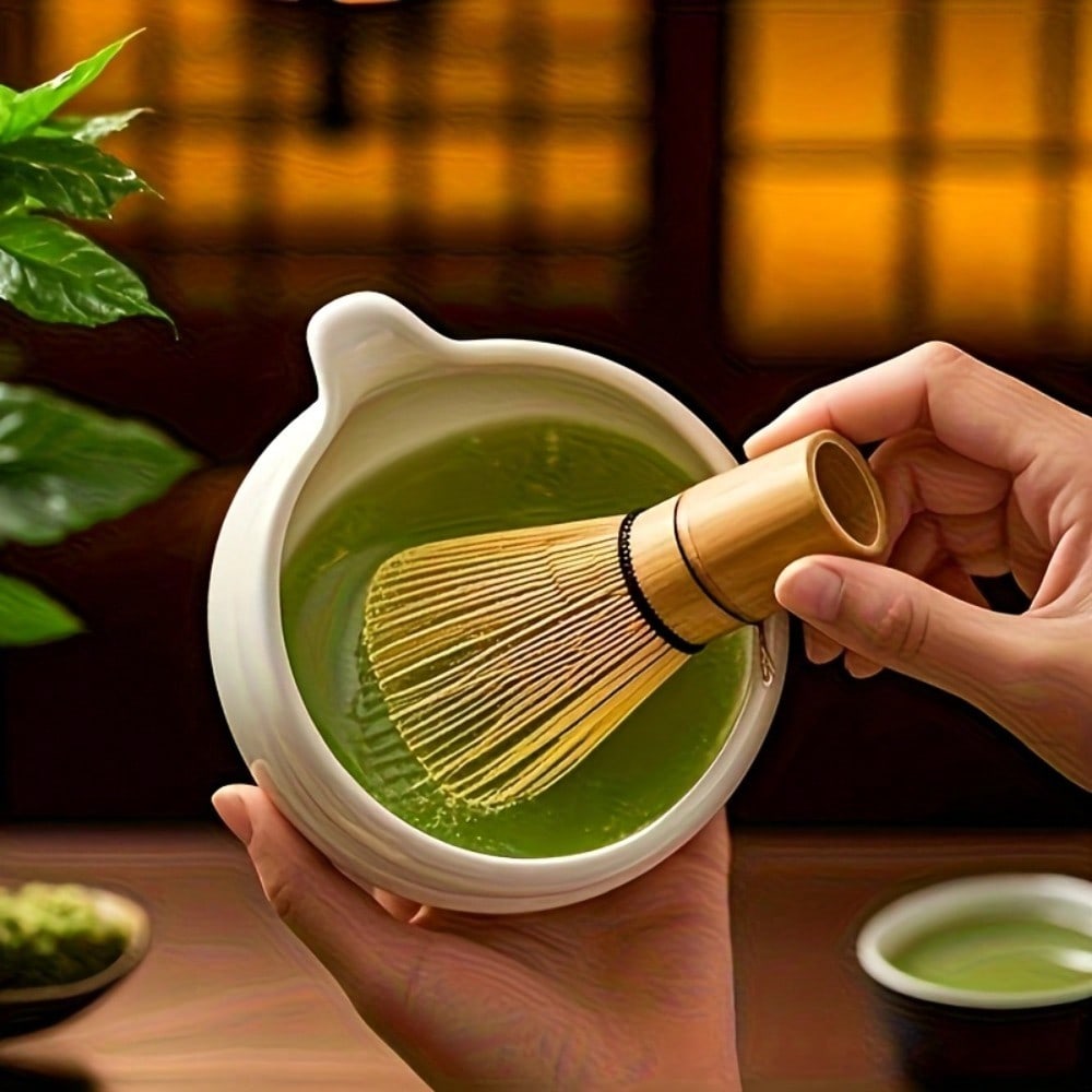 Fouet à Matcha En Bambou (Chasen) - Réutilisable Et Écologique - Pour Préparation Thé Matcha - Portable Et Facile à Nettoyer