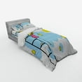 thumbnail image 2 of Ambesonne Cartoon Bedding Set 3 Pcs, Girl Ladder with Star, Twin, Yellow Blue, 2 of 2