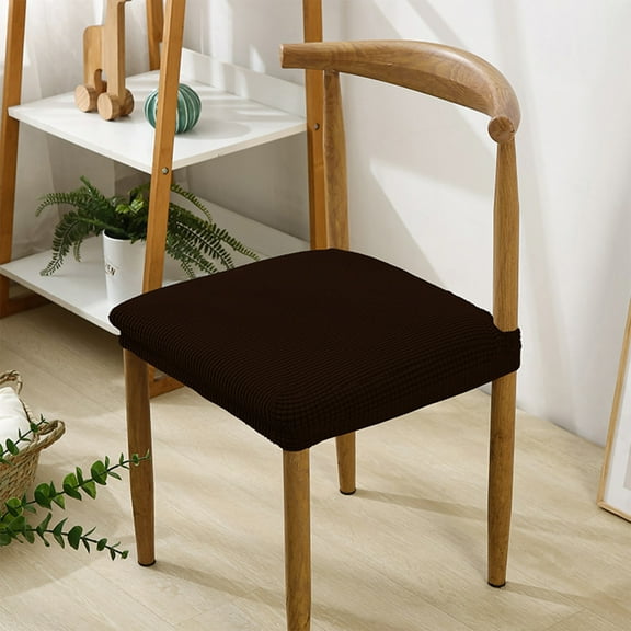 Stretch Spandex Chair Seat Cushion Cover 15 19in Corn Grain Texture Slipcover for Dining Room Office Bar or Patio Chairs Washable Removable Elastic Seat Protector for Home or Events
