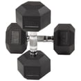thumbnail image 3 of BalanceFrom Rubber Encased Hex Dumbbells, 30lbs Pair, 3 of 6
