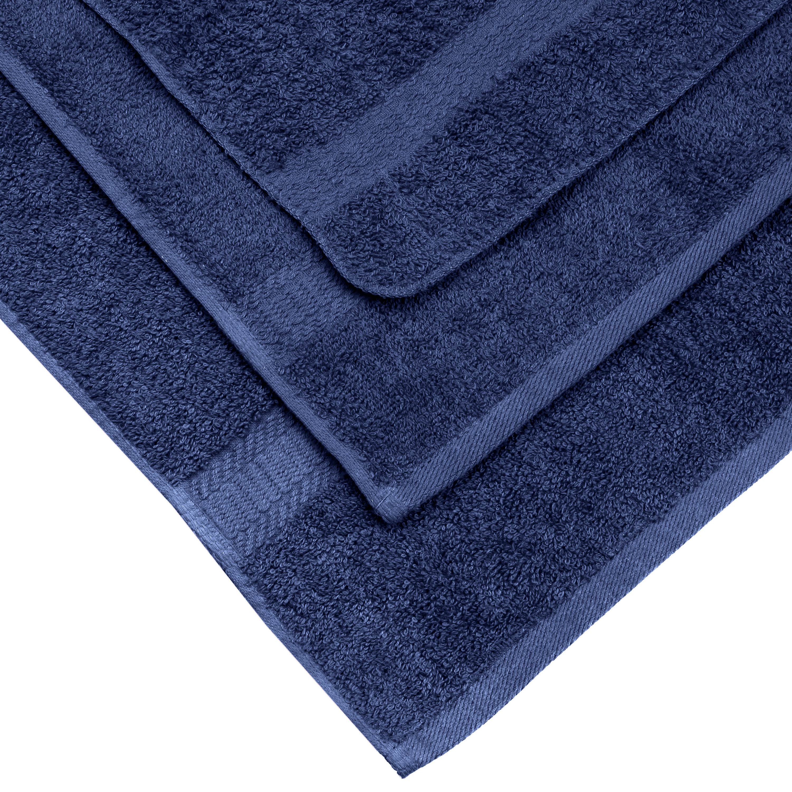 Mainstays 18-Piece 100% Cotton Towel Set, Navy photo 8