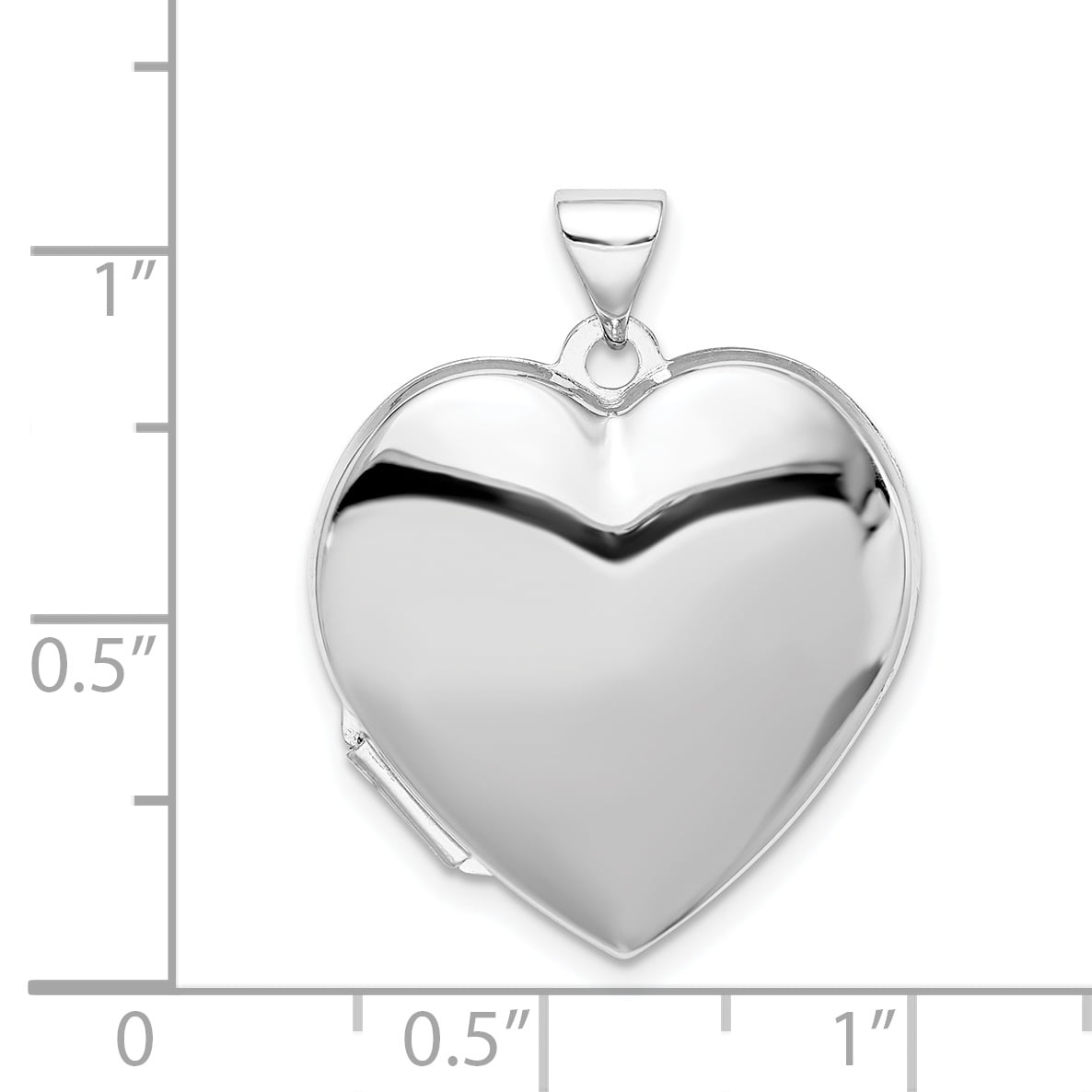 Jewels Obsession Floating Heart Pendant 18 mm Sterling Silver 925 Floating Heart Pendant