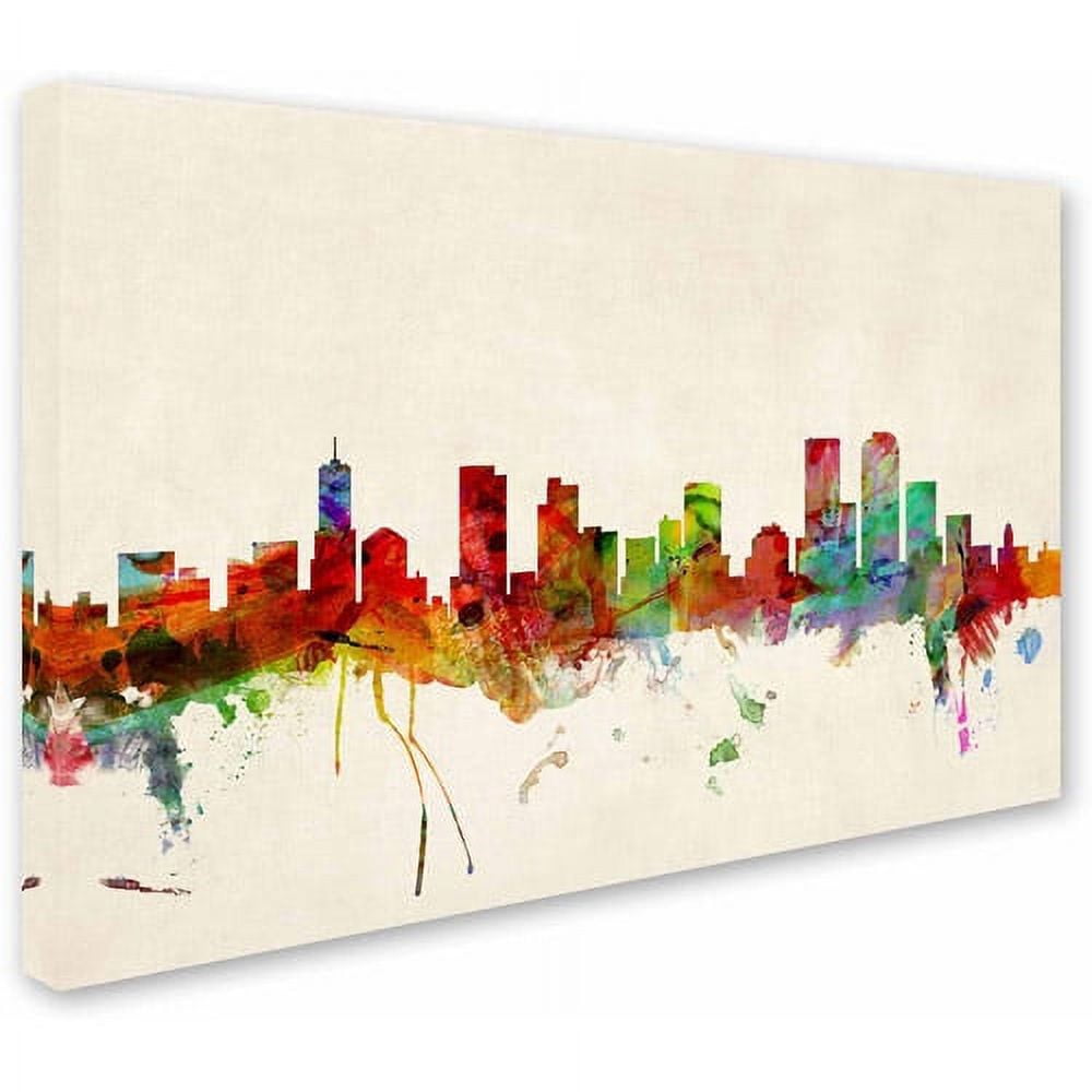 Trademark Fine Art "Denver, Colorado" Canvas Art by Michael Tompsett