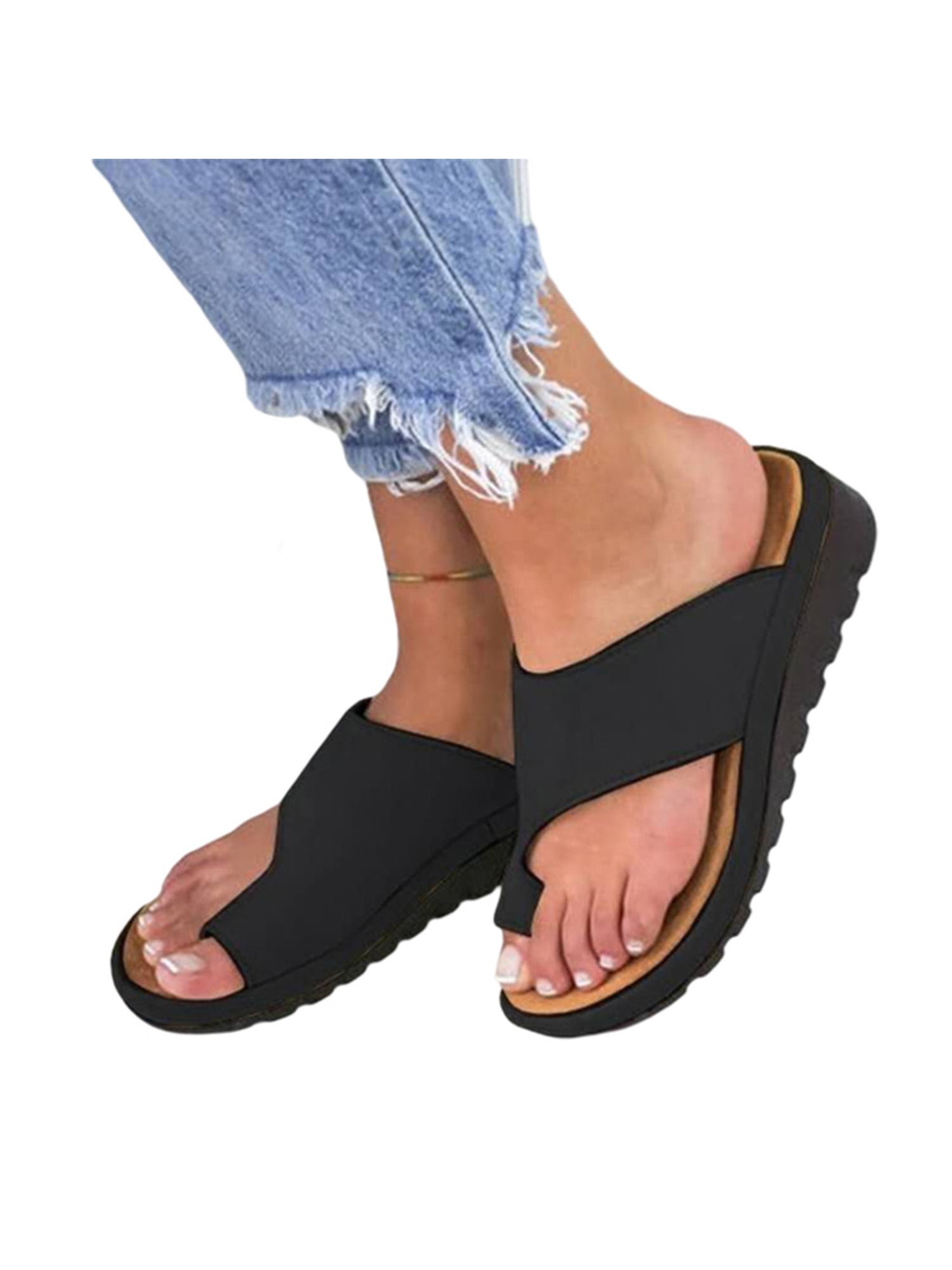 Gibobby Sandals for Women Wide Width,2019 New Comfy Platform Sandal Summer Beach Shoes Ladies Slippers Flip Flops 