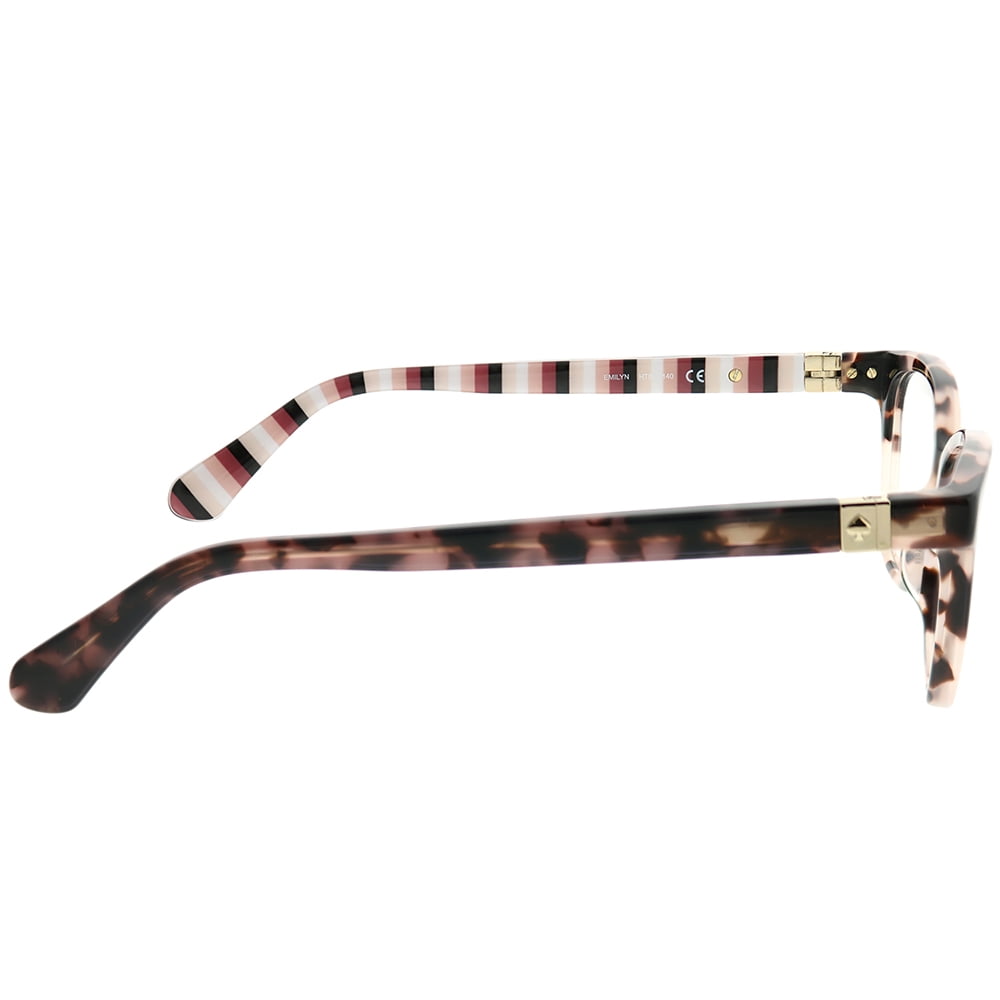 Kate Spade  Plastic Womens Square Eyeglasses Pink Havana 52mm Adult
