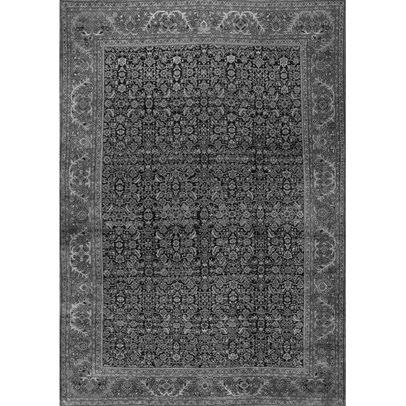 Ahgly Company Indoor Rectangle Persian Gray Traditional Area Rugs, 5' x 8'