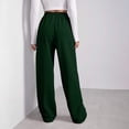 thumbnail image 6 of WTOBBY Women's Winter Fleece Sweatpants, Solid Color Wide Leg Straight Casual Pants, Thermal Loose Fit Comfort Joggers for Cold Weather,Dark Green XL, 6 of 6