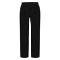 thumbnail image 6 of Kakii Mens Casual Dress Pants Pleated Old Money Wide Leg Baggy Pants Fall Relaxed Fit Slacks Work Trousers, 6 of 7
