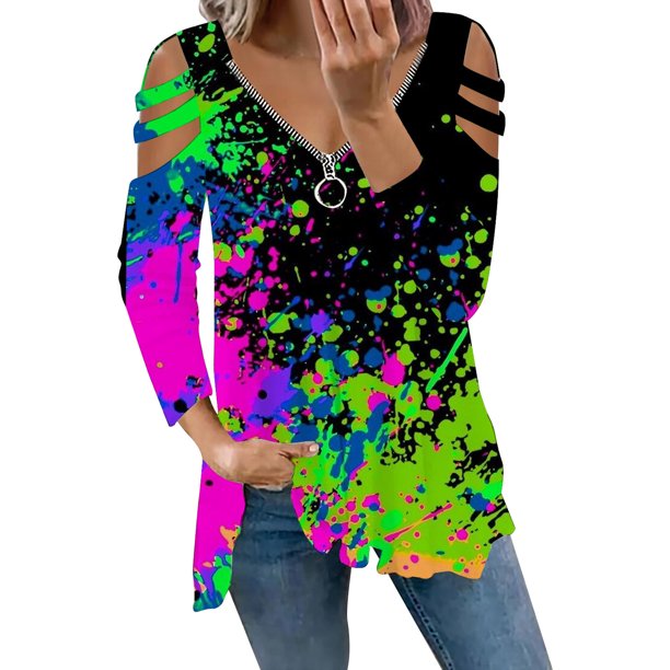 Gibobby Blusa Termica Blusa para mujer Casual Summer Tops Floral Manga larga O Cuello Camiseta Impreso Flower Loose Side Split Blusa Túnica(Negro, XXL)