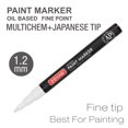 thumbnail image 3 of ZEYAR Permanent Oil-Based Paint Markers, Expert of Rock Painting, Fine Point, 8 White Color. Permanent Ink & Waterproof, Works on Rock, Wood, Glass, Metal, Ceramic and more (8 White), 3 of 4