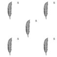 thumbnail image 3 of Monstrate Adhesivo de pared espejo adhesivo 3D acrílico impermeable pluma pared calcomanía para decoración del hogar, S, derecho negro 3# 5piezas Monstrate CBP167402, 3 of 6