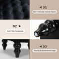 thumbnail image 6 of AVAWING High-Back Velvet Throne Chair Set of 2, Retro Royal Armless Chair, Indoor, Black, 6 of 9