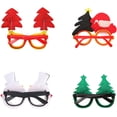 thumbnail image 3 of LINLIN Christmas Glasses, 4 Pieces Glitter Party Glasses Frames Christmas Funny Sunglasses Christmas Party Glasses for Christmas Parties Holiday, 3 of 5