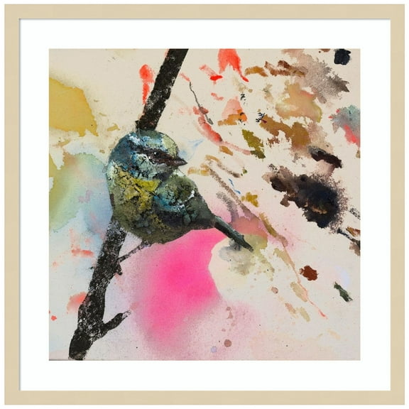 Amanti Art Blue Western Tanager Wood Framed Wall Art Print