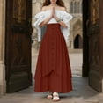 thumbnail image 4 of Hvyesh Renaissance Costume Women Medieval Victorian High Waisted Button Skirt Set, 4 of 7