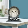 thumbnail image 3 of Horloge de Bureau Ronde Cheminée Décorative Ferme Silencieuse Gris, 3 of 9
