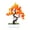 Orange, variant on ZFSBZBS Artificial Plants Bonsai Trees Plants ,Greenery Bonsai Tree Desktop Display ,Simulation Living Room Zen Garden Decoration Indoor Home Décor White