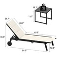 thumbnail image 5 of Uforic Patio Chaise Lounge Set of 3, Aluminum Outdoor Lounge Chairs with Side Table, Padded Fabric, and Wheels, 5 of 5