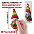 thumbnail image 2 of 16 PCS Colorful Christmas Snowman Christmas Tree Decorations 2D Flat Festive Cartoon Snowmen Hanging Ornaments for Home and Garden Christmas Trees Winter Snowman Christmas Decor Xmas Party Supplies, 2 of 7