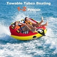 thumbnail image 3 of Coumy Towable Tubes for Boating, 1-2 Riders Boat Tube for Tubing, Tubes for Boats, Inflatable Pull Boats, Water Tube, Full Nylon Cover, Towable Rider Deck for Water Sports, Boating, Waterskiing, 3 of 8