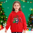 thumbnail image 2 of Children's Christmas Print Hooded Long-Sleeved Pullover, 2 of 8