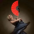 thumbnail image 5 of Trendy Paper Fans Set for Parties Decorative Folding Hand Fans for Events Stylish Cloth Fans for Celebrations for Home Décor and Gatherings, 5 of 5