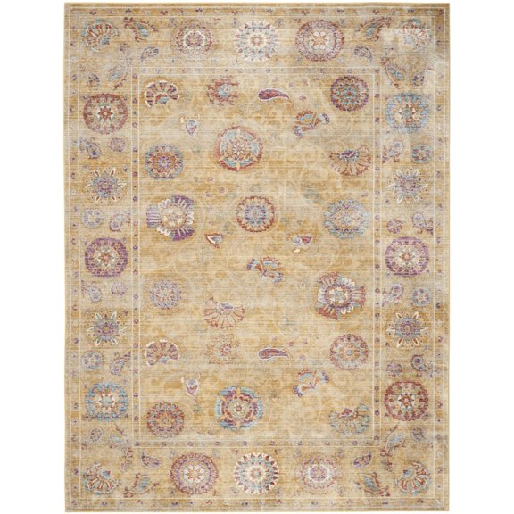SAFAVIEH Sevilla Aindreas Border Area Rug, Gold/Multi, 8' x 11'