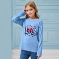 thumbnail image 6 of Lorytime Kids Girls Long Sleeve Hooded Sweatshirt Valentine Cute Crewneck Pullover Letters Tops Casual Outerwear, 6 of 6
